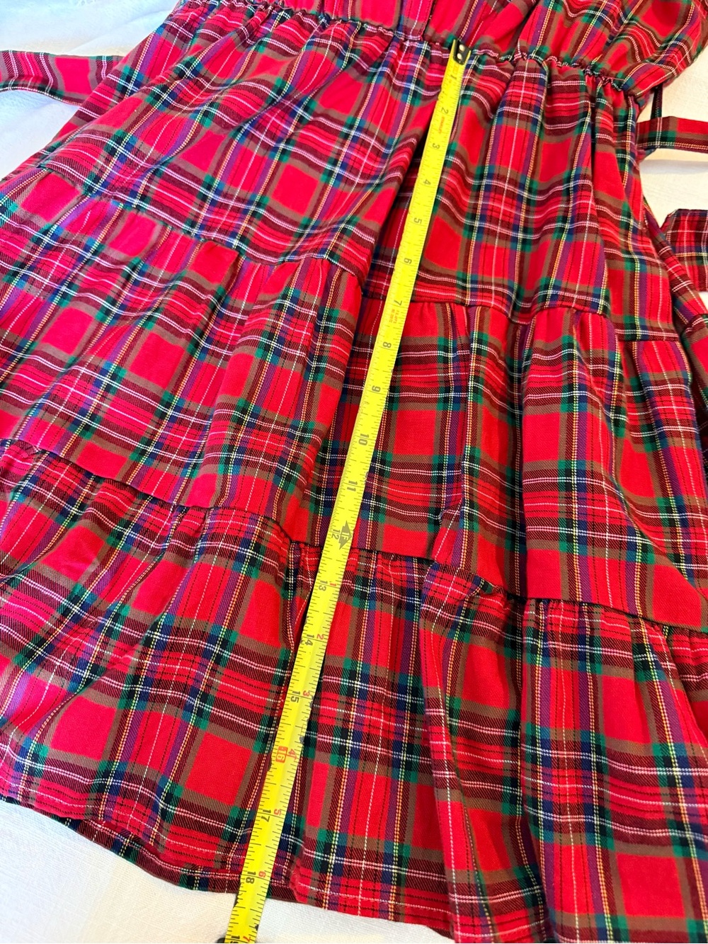 Sugarlips Red Plaid Ruffle Button-Front Mini Dress - Picture 8 of 8